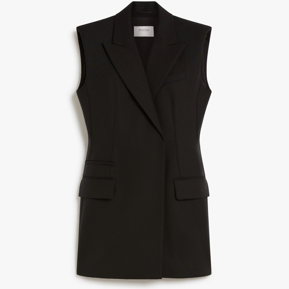 Sportmax stretch wool sleeveless blazer